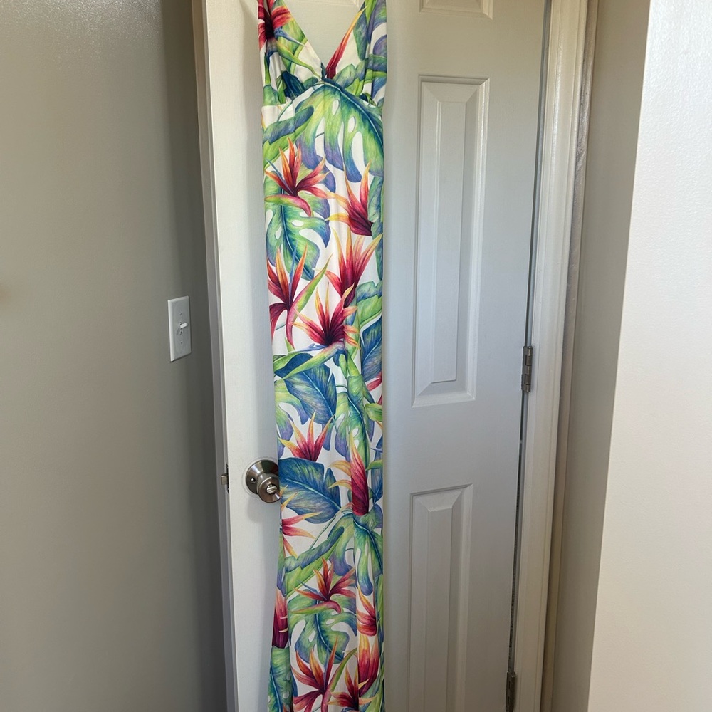 Tropical Floral Maxi Dress